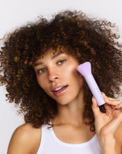 lavender makeup brush