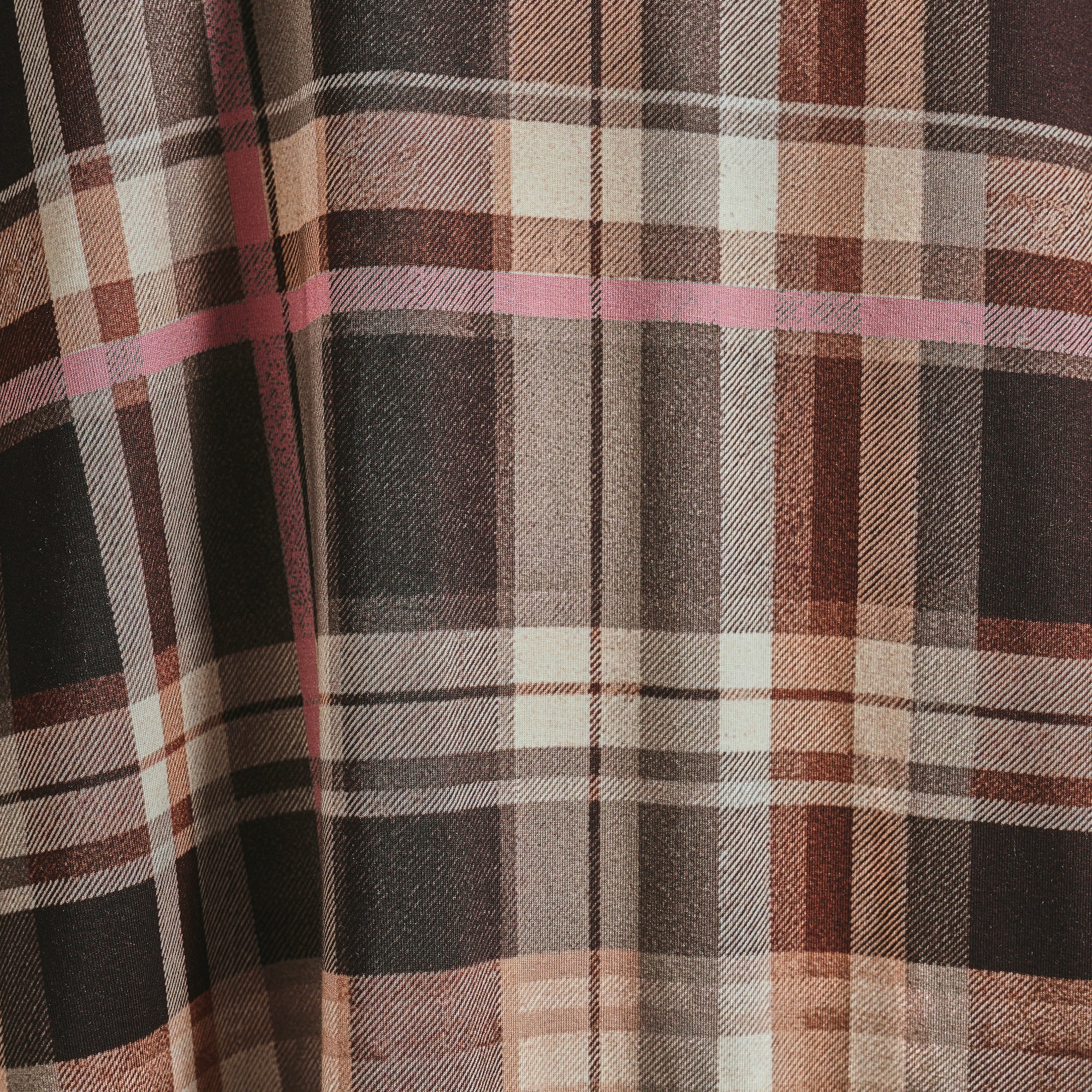 Mocha Plaid Pajama Set