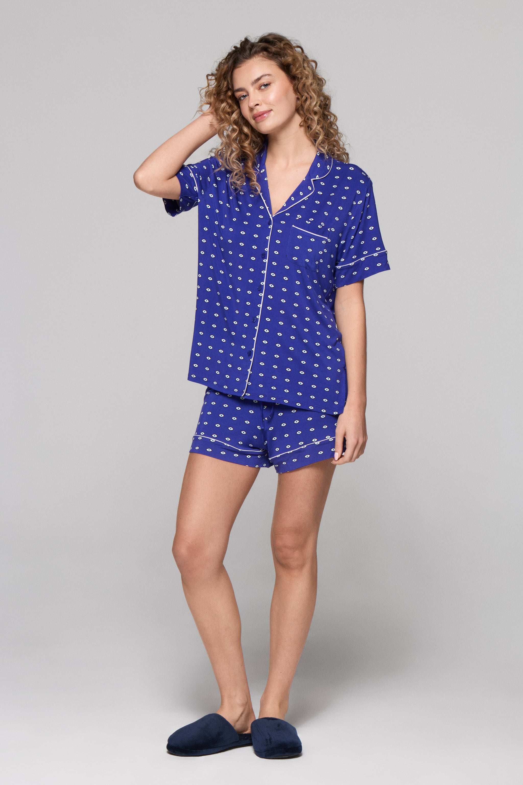 Meet Me in Mykonos Short Pajama Set