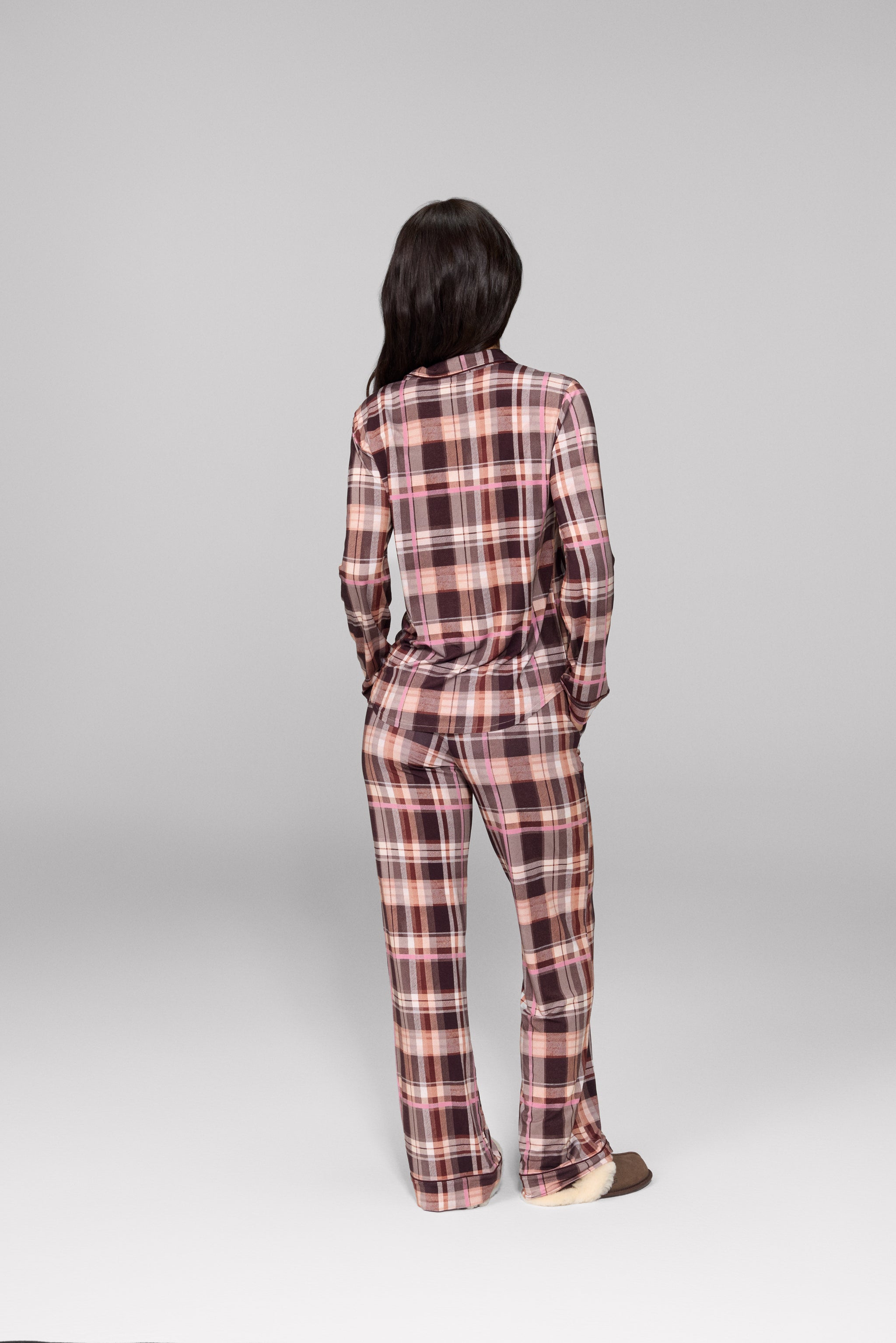 Mocha Plaid Pajama Set